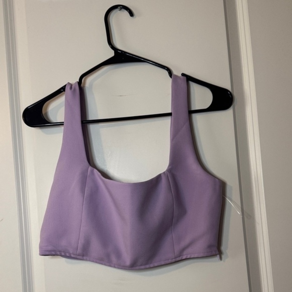 Princess Polly Lilac Purple‎ Huxley Cropped bra Tank 6